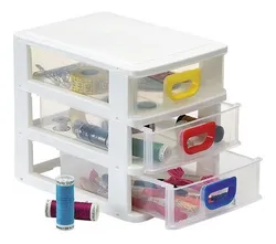 Comprar Gaveteiro Organizador Porta Tudo 3 Gavetas Escritório Cor Branco no Mercado Livre