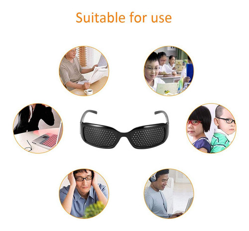 Gafas Estenopeicas Para Mejorar La Visión Negras Unisex Para