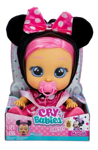Boneca Dressy Minnie Cry Babies Multikids