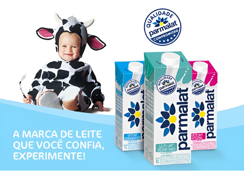 Leite Uht Parmalat Integral 1 Litro - 12 Unidades