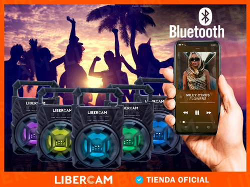 Imagen 6 de 10 de Parlante Altavoz Portatil Inalambrico Bluetooth Luces Led P5