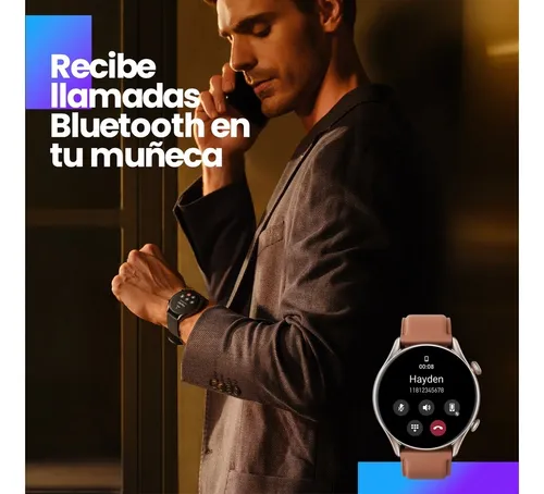 Smartwatch Amazfit GTR 3 Pro 1.45 caja 46mm de aleación de aluminio brown  leather, malla brown