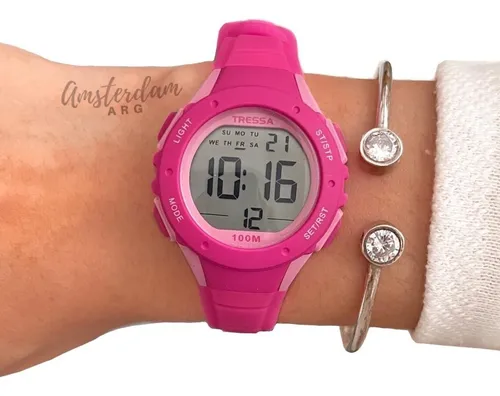 Reloj tressa mujer rosa sale