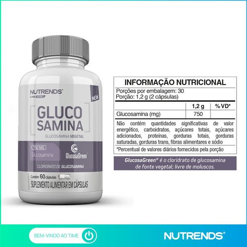 Glucosamina (glucosagreen®) 60 Cápsulas - Nutrends