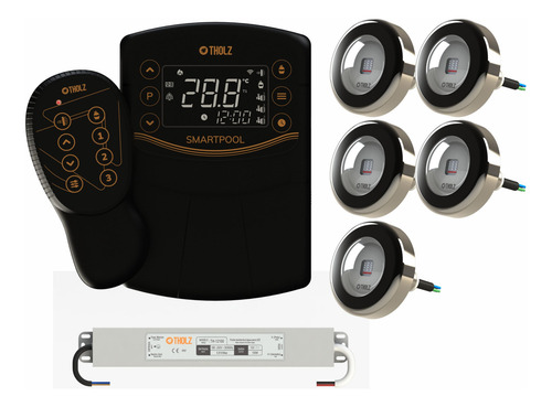 Kit Smartpool 2a Geração Tholz + 05 Leds 20w Rgb