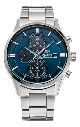 Orient Solar Rn-ty0003l Reloj Navy Blue Plateado Hombre 