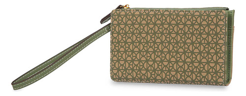 Cartera Cloe Para Mujer Grande Flap Con Maneral Olivo Color Verde Musgo