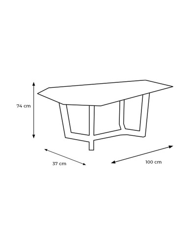 Mesa De Centro Tamarindo Elem Para Sala Con Patas De Acero
