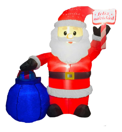 Inflable Navidad Mini Santa Con Esfera 1.2m