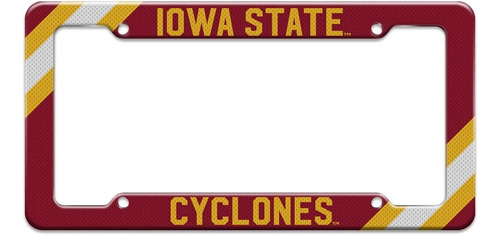 Iowa State Cyclones - Marco De Placa De Matrícula Con Rayas 