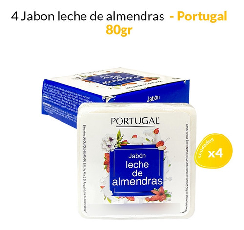 4 Jabon Leche De Almendras 80g  Portugal