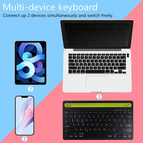 Teclado Inalámbrico Bt Compatibles Con Mac, Android, Ios