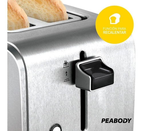 Tostadora Eléctrica De Pan 2 Ranuras Peabody Pe-t8127