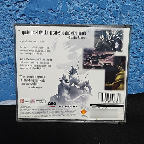 Final Fantasy Vii Sony Playstation 1 Ps1 (Usado)