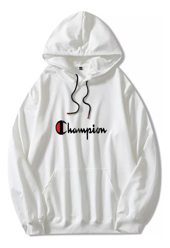 Champion Logo Hoodie Camisa Canguro Con Capucha Negra Para H