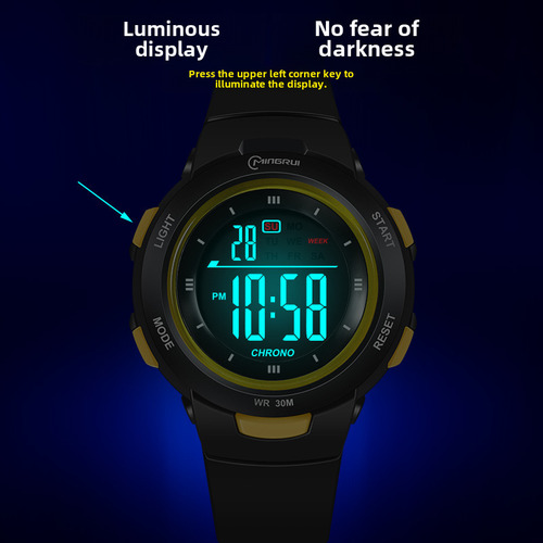 Reloj Digital Juvenil Azul Oscuro Genuino Marca