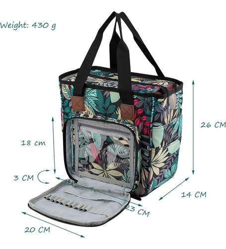 Bolso Organizador De Hilos/lana/crochet/ Tejidos