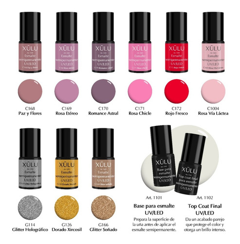 Esmalte Para Uñas Semipermanente Uv/led X 6ml Xúlu Z1000