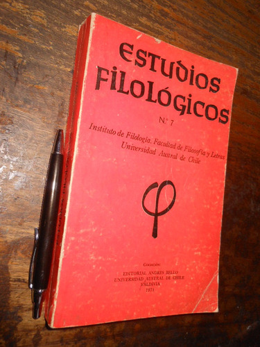 Estudios Filológicos Nº 7  Universidad Austral De Chile 1971