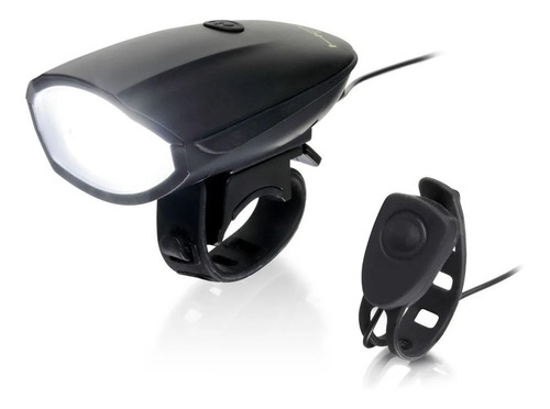 Luz Led Delantera Recargable Usb Con Bocina Bicicleta