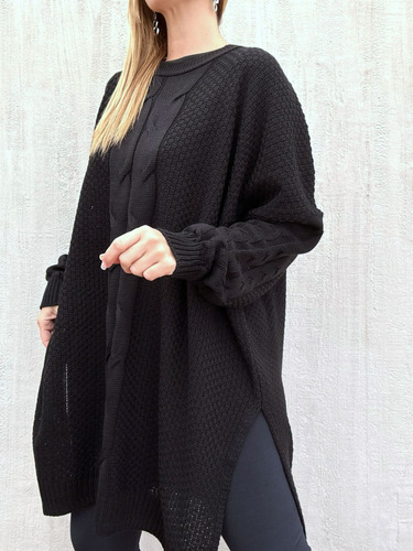 Sweater Tramado Maxi Oversize Mujer Talle Especial Grande
