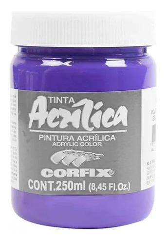 Tinta Acrílica Corfix 250ml Violeta Cobalto 181 Gr 1