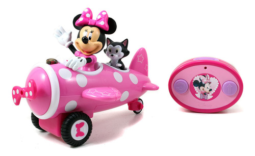 Jada Toys Disney Junior Minnie Mouse Roadster Coche Rc Con Lunares, 27 Mhz