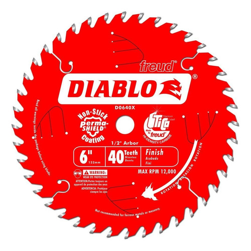 Disco Sierra Diablo Por Freud D0640 Ø152 40d E12 Acabado