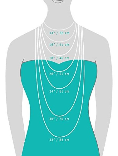 Collar De Cadena De Cuerda De Oro Blanco De 14 Quilates Con