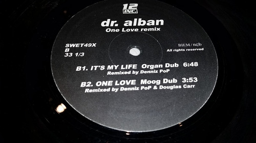 Dr Alban One Love (remix) Vinilo Maxi It's My Life Suecia 92