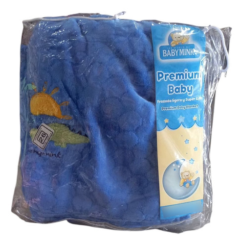 Baby Mink Frazada Ligera Y Super Soft Azul Cocodrilo Azul