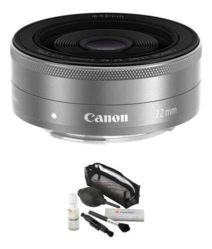 Canon Ef-m 22mm F/2 Stm Lente With Lente Care Kit (silver)