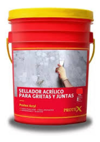 Protex Acryl Sellador Acrilico De Juntas Y Fisuras 5kg Gris