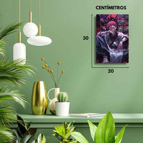 Poster Jujutsu Kaisen Sakuna Curse King Metal +soporte 20x30