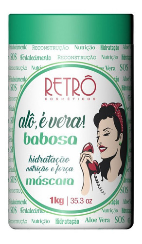 Máscara Babosa Reconstrutora Alô É Vera Retrô Cosméticos 1kg