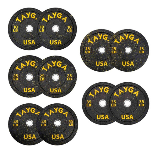 Set Par Discos Hi Temp Bumper 10,15,25,35,45 Lb Y Rack Tayga