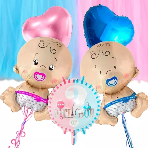 Kit 5 Globos Baby Shower Bebe Revelación Niño O Niña Fiesta