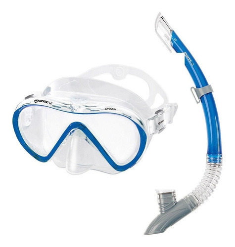 Imagen 1 de 5 de Set Mares Máscara + Tubo Snorkel Vento Profesional - El Rey