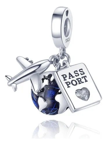 New 1 Pcs Dije Viajes En Avión De Plata 925 Premium Charm