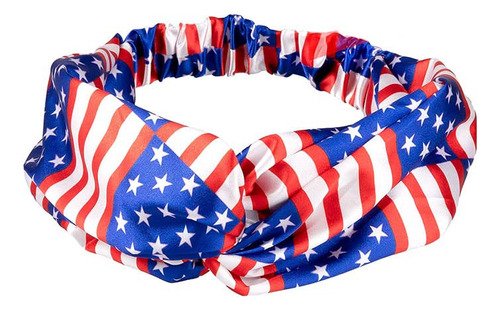 Diadema Turbante Para Niñas, Bandanas Patrióticas Con Bander