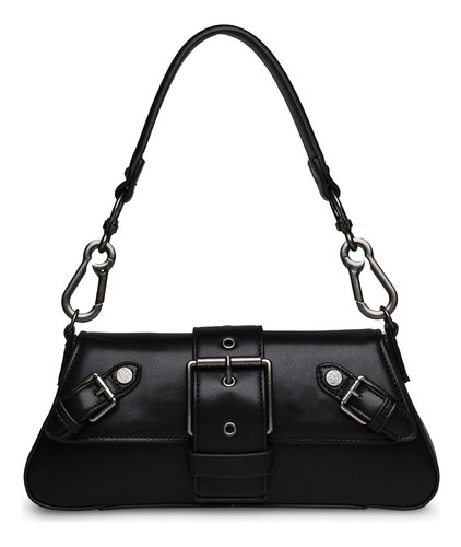 Bolsa Bandolera Steve Madden Gerel Con Logo Para Mujer Acabado de los herrajes Niquel Color Negro Color de la correa de hombro Negro Diseño de la tela Liso