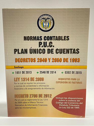 Normas Contables - P.u.c ( Plan Único De Cuentas ) 
