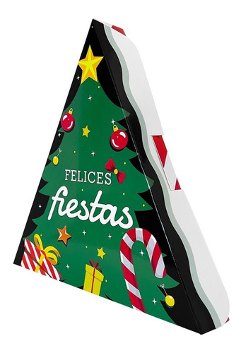 Caja Triangular Para Regalo Navideño (30pzs) 