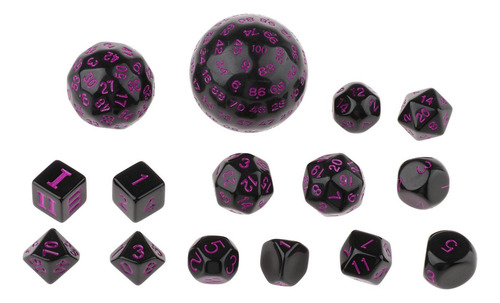 15 Piezas De Dados Poliédricos Acrílicos Para Mtg Dnd Rpg