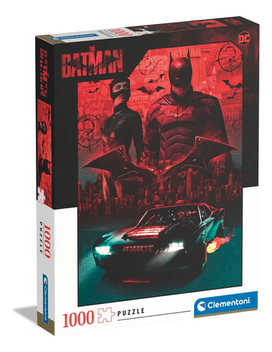 Rompecabezas Batman Y Gatubela 1000 Pz Clementoni Italia Batimovil