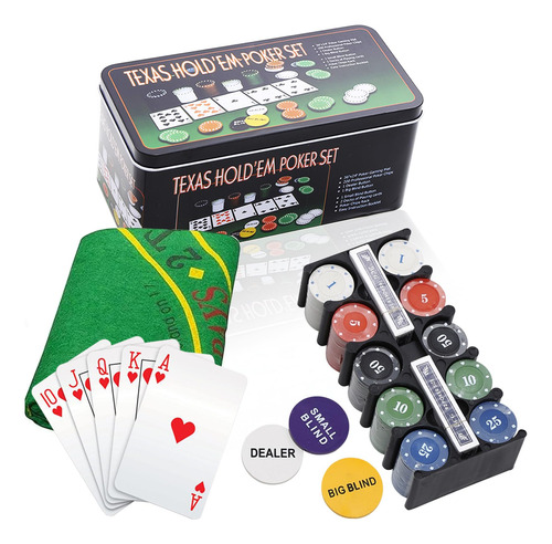 Juego De Fichas De Póquer De 200 Piezas,juego Texas