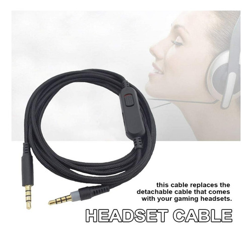 Audio De Reemplazo Desmontable De Cable De Cable De Audio De