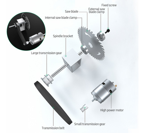 Serrucho Eléctrico Mesa 100w Multiusos Mini Sierra De Escrit