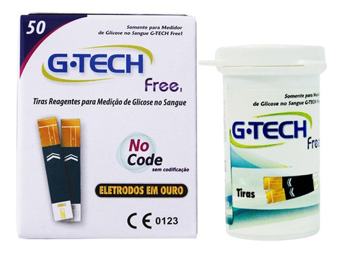 Tiras Reagentes G-tech Free 50 Unidades - Medir Glicose