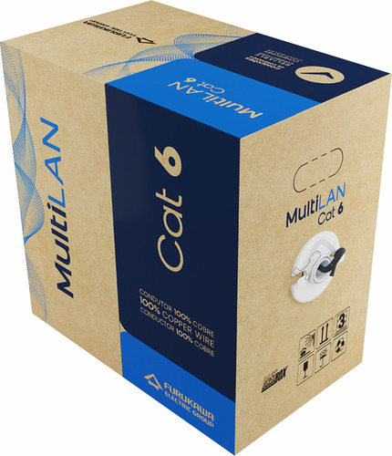 Imagen 1 de 8 de Cable Utp Furukawa Multilan 305m Cat 6e Interior 100% Cobre